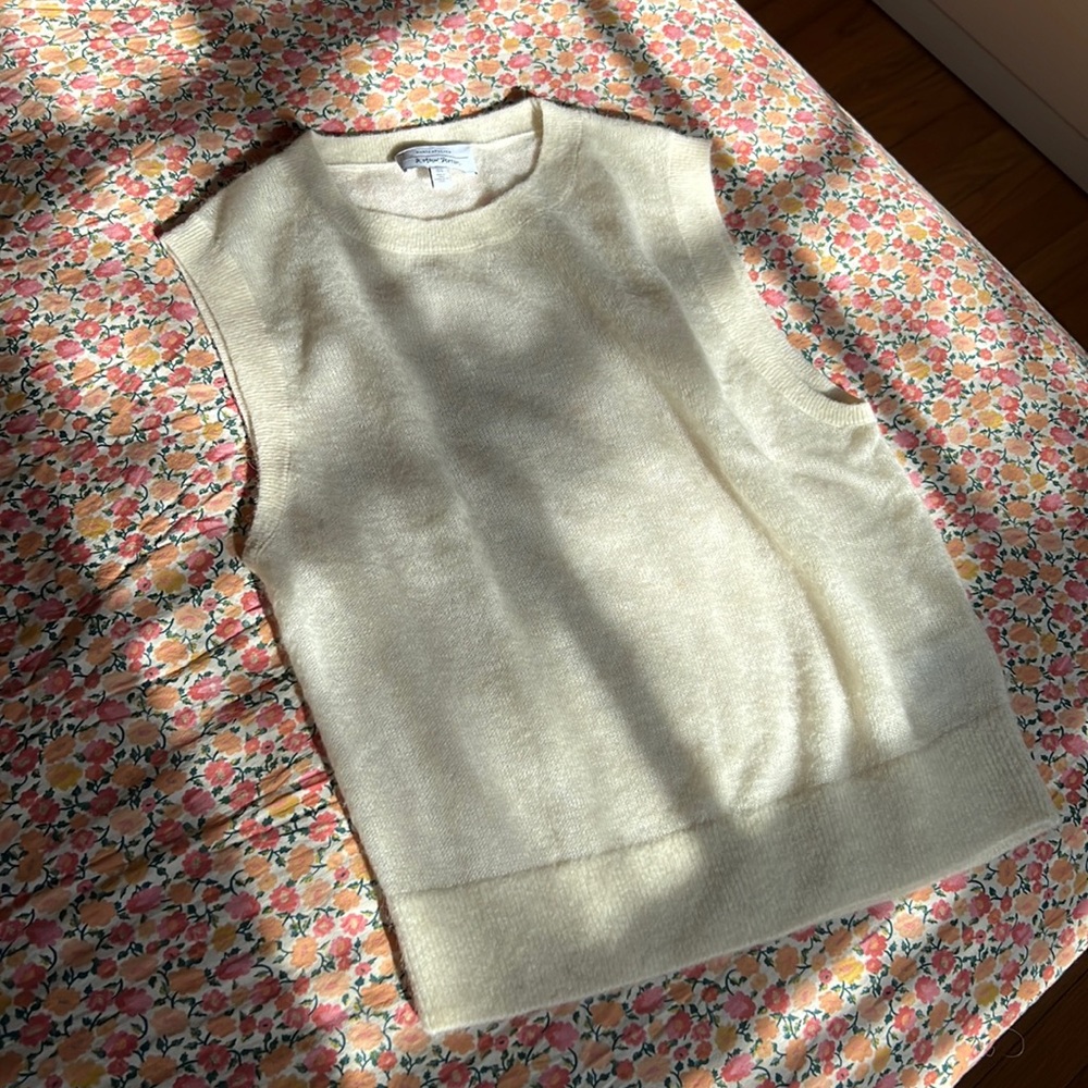 Alpaca Wool Blend Fuzzy Vest
